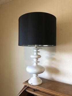 White and black lamp