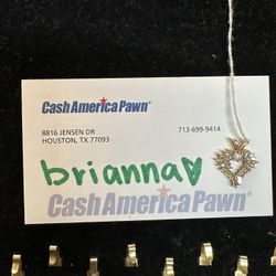 Heart With Diamonds Pendent 14k Gold 1.8 Grams 