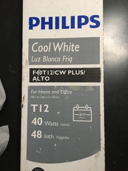 Philips 40w, 48” shop lights 10 bulbs