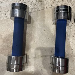   PRO SPORT ADJUSTABLE Metal Cushion Grip Dumbbells Set 5+ LB Each Portable Clean