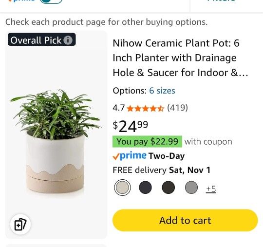 Nihow Ceramic Plant Holder