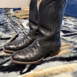 Tecovas Black Ostrich 