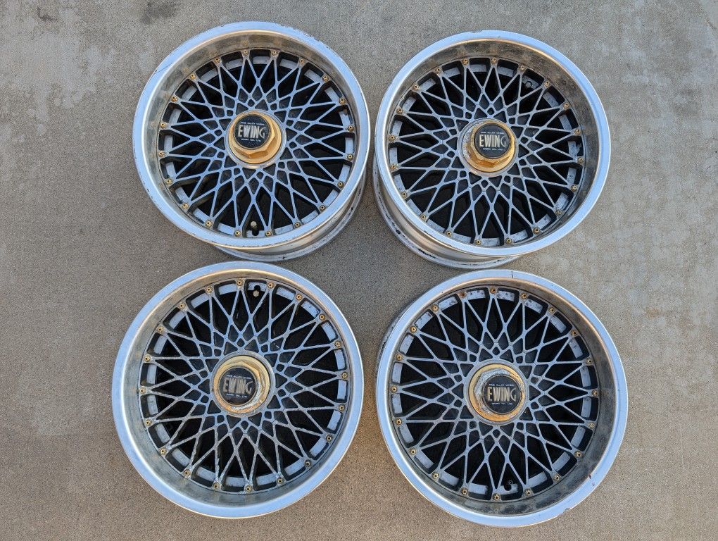JDM 3pc Work Ewing Mesh Wheels Mugen Enkei SSR Volk Racing