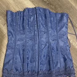 Blue Frederick’s Of Hollywood Corset Top