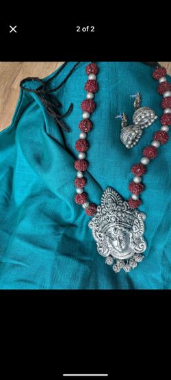 Real Rudraksha Beads With Handmade Terracotta Finish 