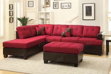 Brand new red/brown/tan sectional