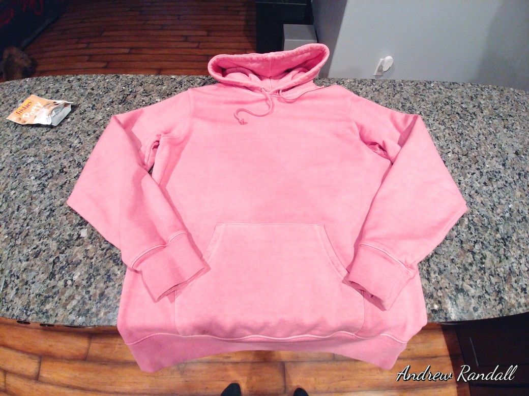 Supreme Arc Logo Sweatshirt Hoodie Overdyed Pink Large