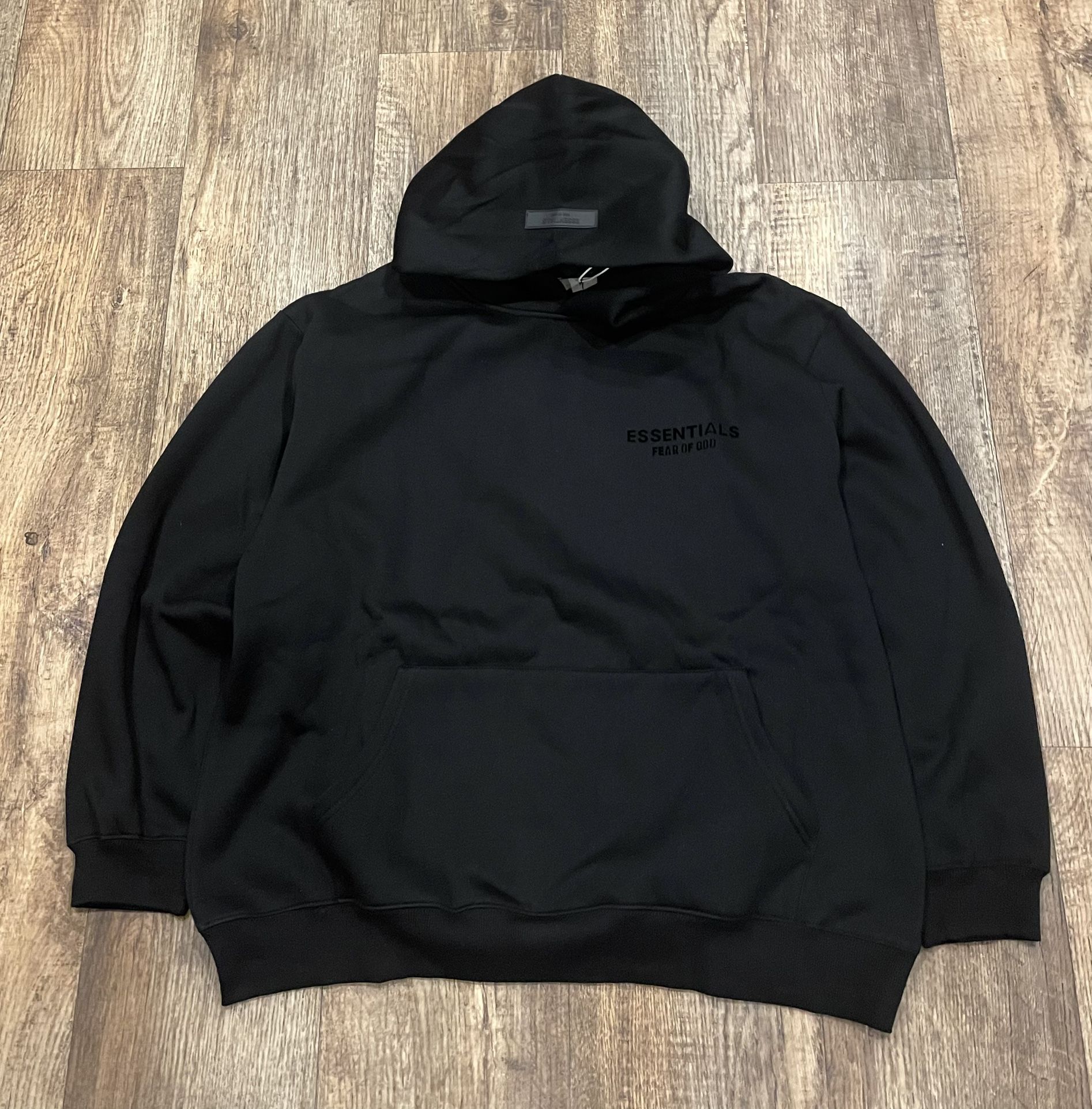 Black Essential Hoodie Size-L