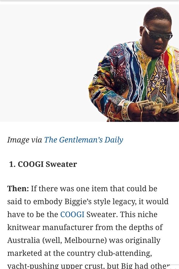 The original 90’s Coogi sweater 🔥