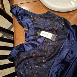 Vfshow DRESS  Sise  It's Blue & Goled Black Lase New