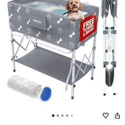 Dog washing table