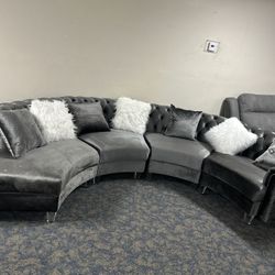 Velvet Sectional 