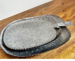Set Of 3 Pumpkin Shaped Trays