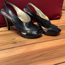 Michael Kors Black Leather Shoes, 