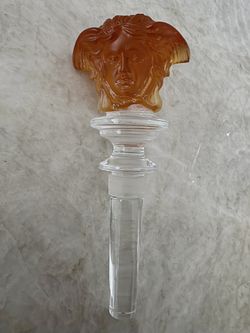 Vintage Rosenthal Versace Crystal Bottle Stopper 