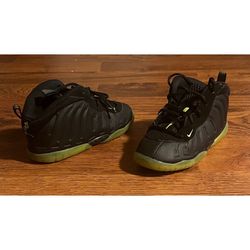 Nike Little Posite One Black Barely Volt Toddler Shoes 10C