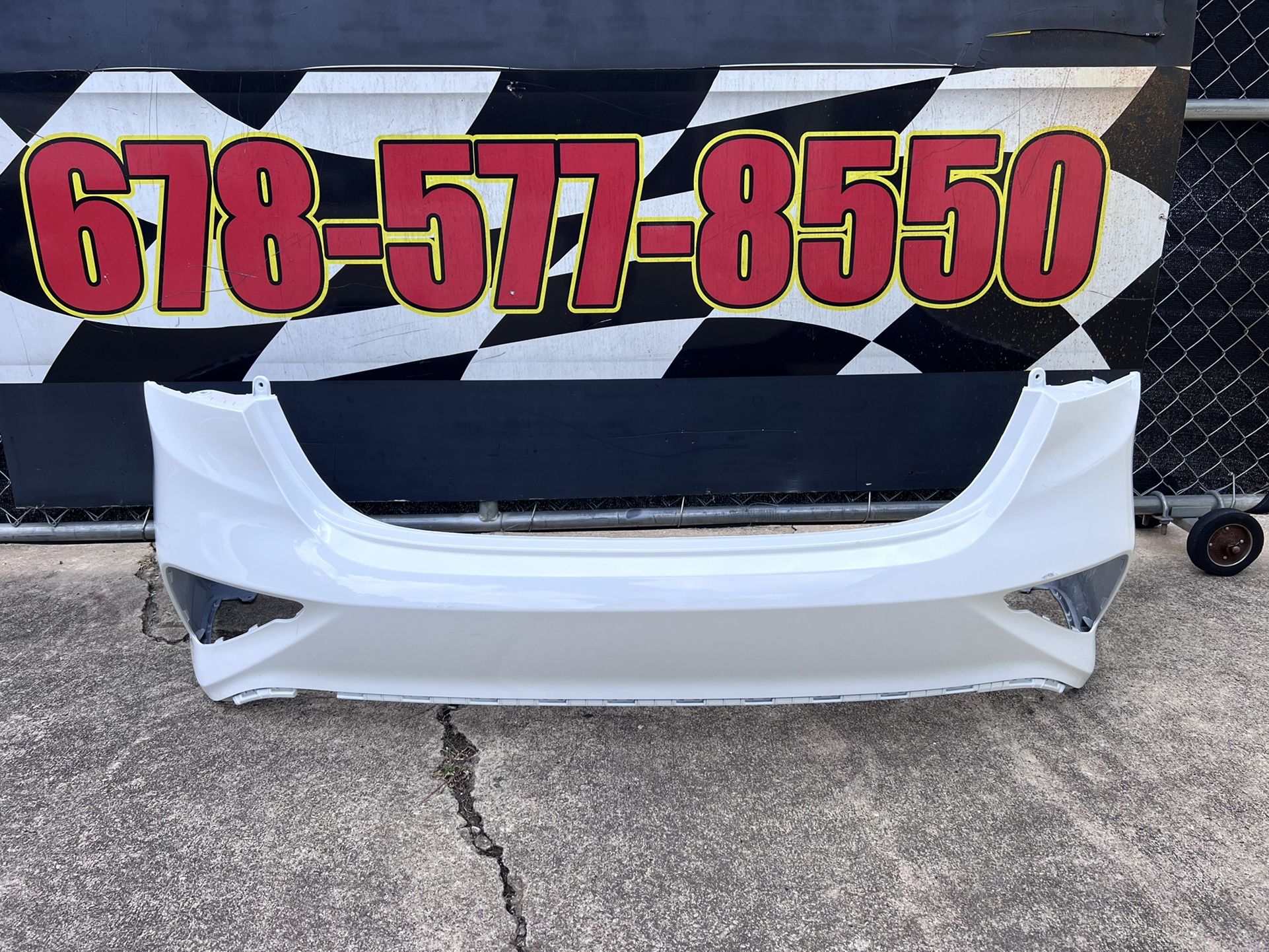 Kia Forte Bumper Cover Rear 2019-2021 Oem White Factory