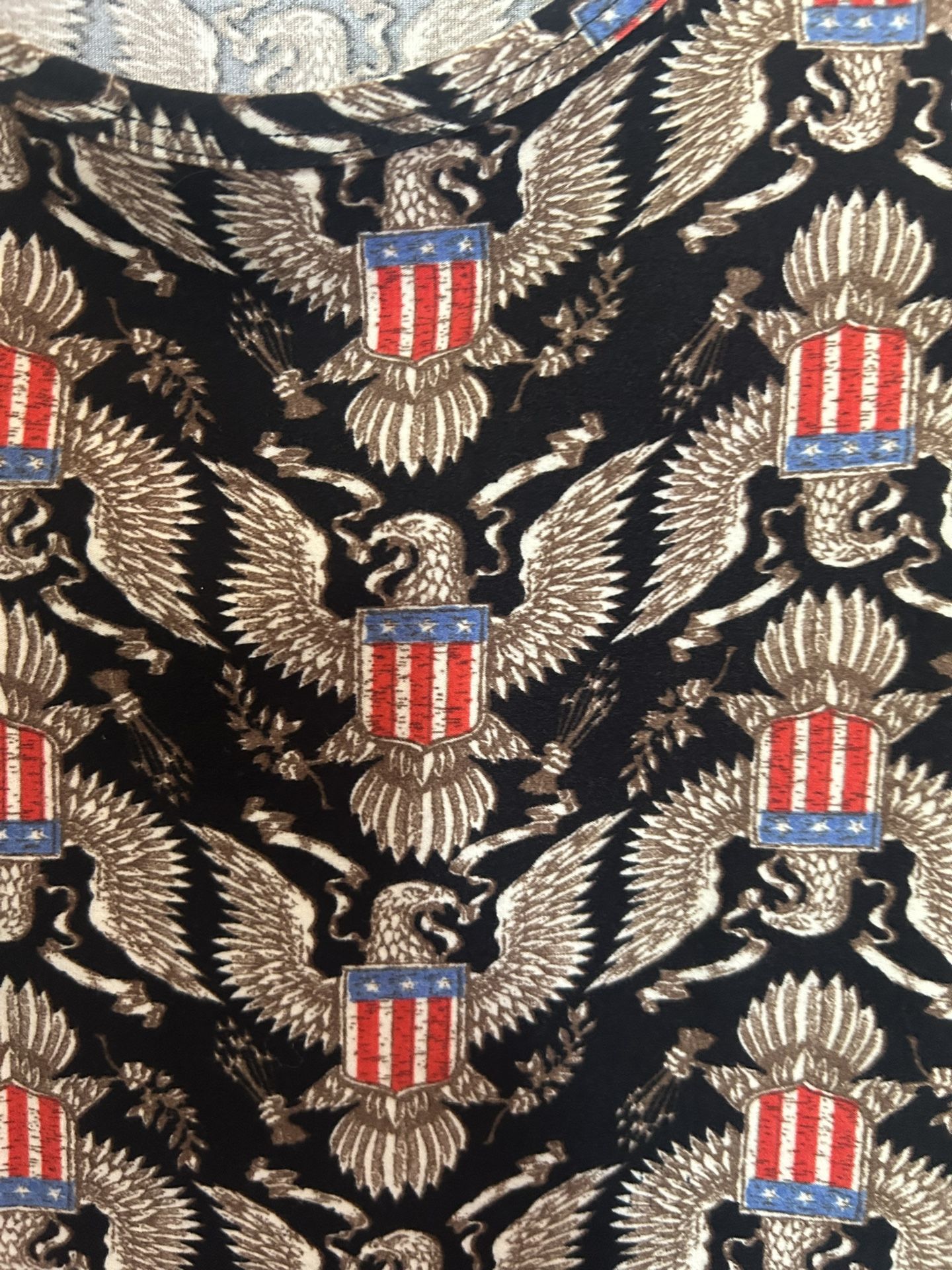 USA 🇺🇸 Women’s Top Size XL Eagle Patriotic Patterned Tunic Top Shirt
