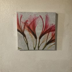 Canvas Red Flowers Image 