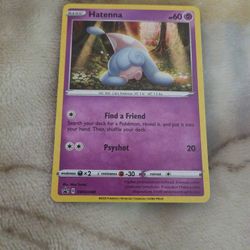 Pokemon Hatenna Promo Card