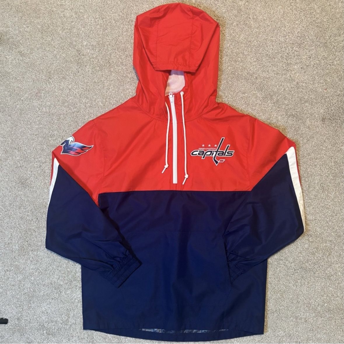 Mitchell & Ness Washington Capitals Anorak Windbreaker Size Medium