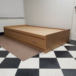 Twin size captain bed frame - can DELIVER almost anywhere for $20 extra -  gently used and in very good condition 😍