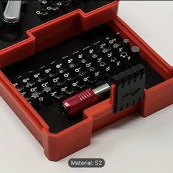 58pcs 1/4" Drive Mini Ratchet Wrench Set, Mini So Set, Screwdriver Bit Set, Driver Bit Set - 