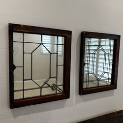 Antique Windows With Mirrors Attached 