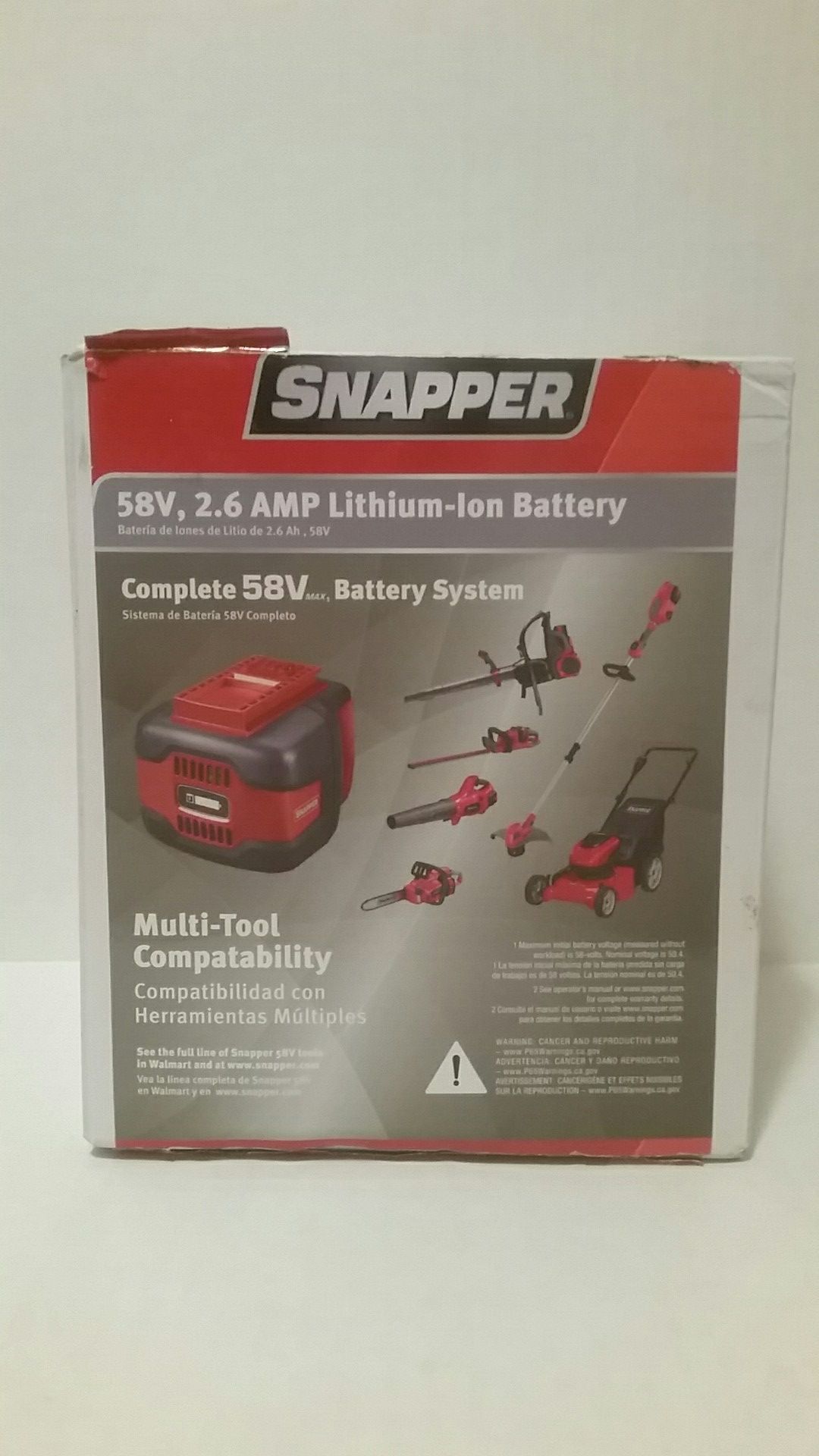 Snapper 58V 2.6 AMP Battery Lithium-Ion *Multi-Tool Compatibility* Model SN140i