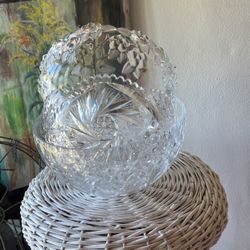 Vintage Etched glass bowls