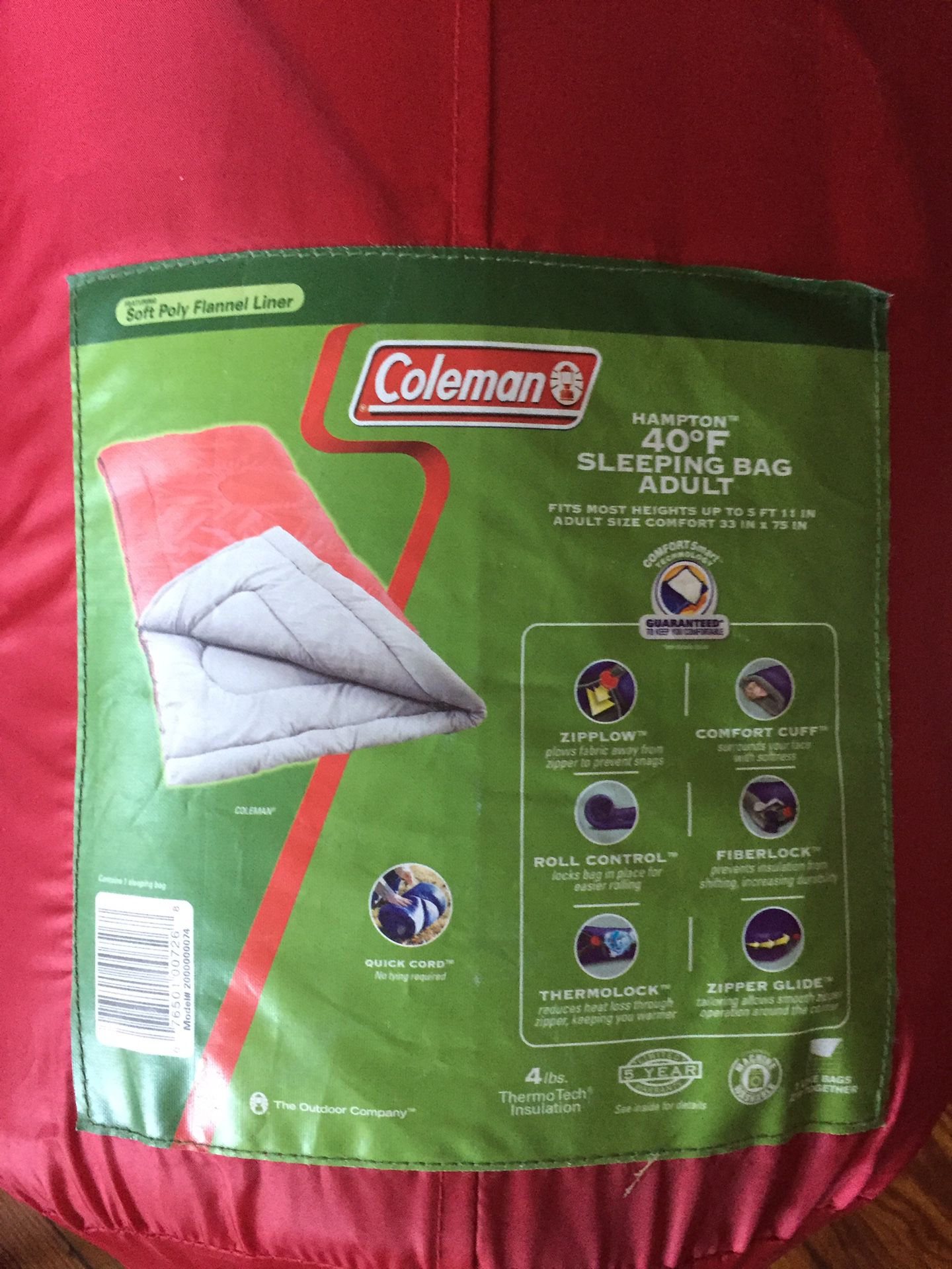 Coleman 40 degree Adult sleeping bag