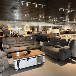 Manual Reclining Sofa And Loveseat