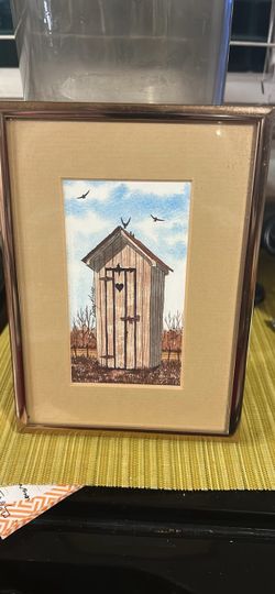 Larry Miller "Outhouse" Framed Limited Edition Art Print (3/10)$30 CASH