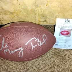 Tom Brady And Eli Manning Signed Football