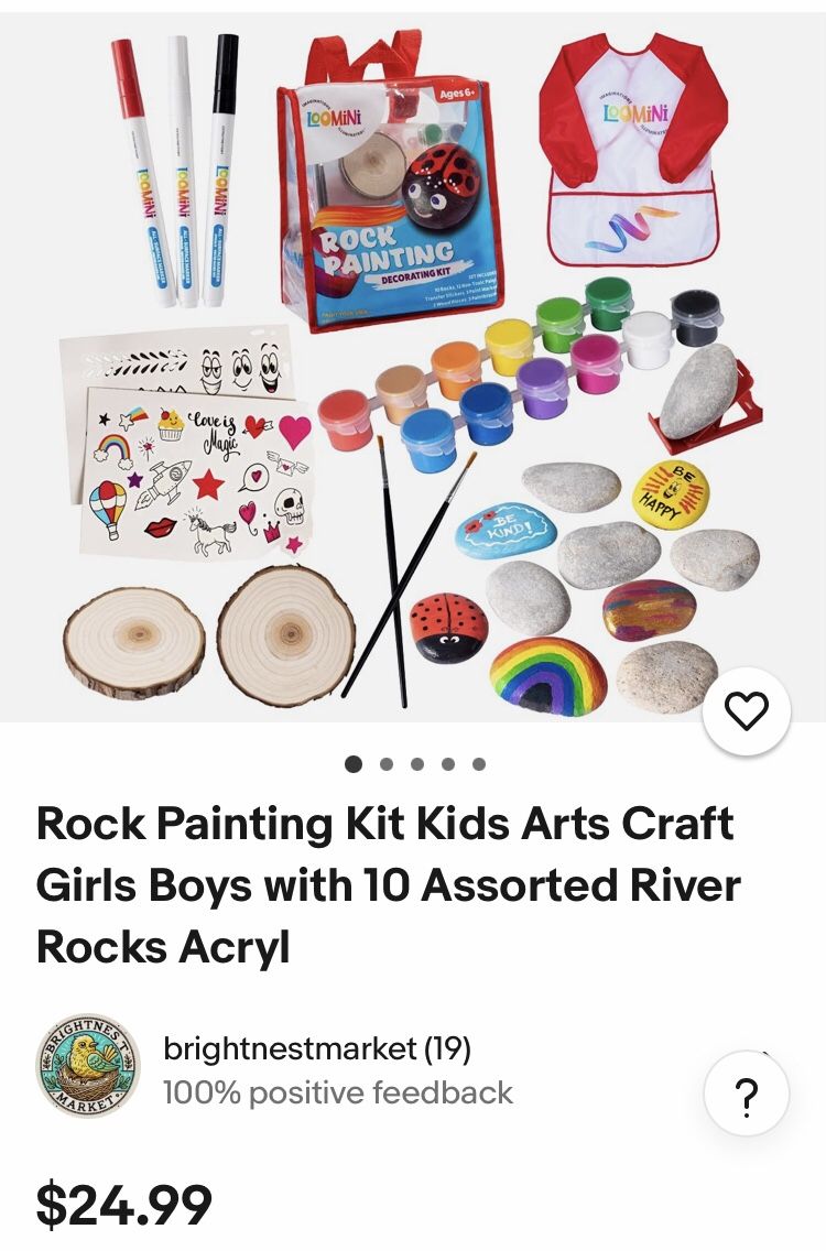 Loomini Rock Painting Set For Kids