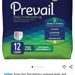 Prevail Unisex 2XL Inconsitence Briefs 