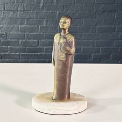 Egyptian Style Brass & Marble Figurative Sculpture
- Delivery Available