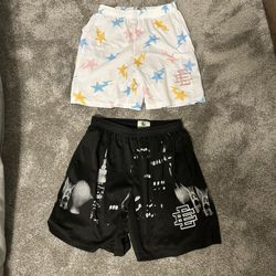 2 Pairs of Eric Emanuel Shorts Mens Small.