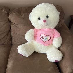 Big Plush Talking Bear Said, ( I Love You), $38 Great For Valentine’s Day Gift