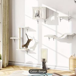5pcs Wall Mounted Cat Shelves