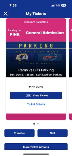 Bills 1 Pink Zone Tailgating