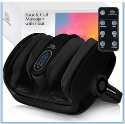 Cloud Massager Shiatsu Foot Massager with Heat - Deep Kneading & Compression, Adjustable Intensity, Multi-Mode Leg and Foot Massager with Remote Contr