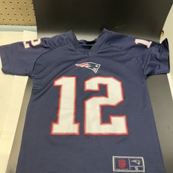New England Patriots Blue Home Jersey Tom Brady #12 NFL Size Small