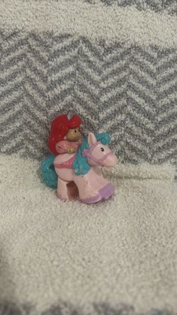 Fisher Price Little People Disney Klip Klop Princess Ariel Mermaid on Pink Horse