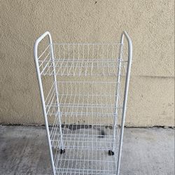 White Cart With Wheels