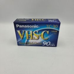 New Panasonic VHS-C Tapes 1 Pack TC-30 Tape 90 Minute Factory Sealed
