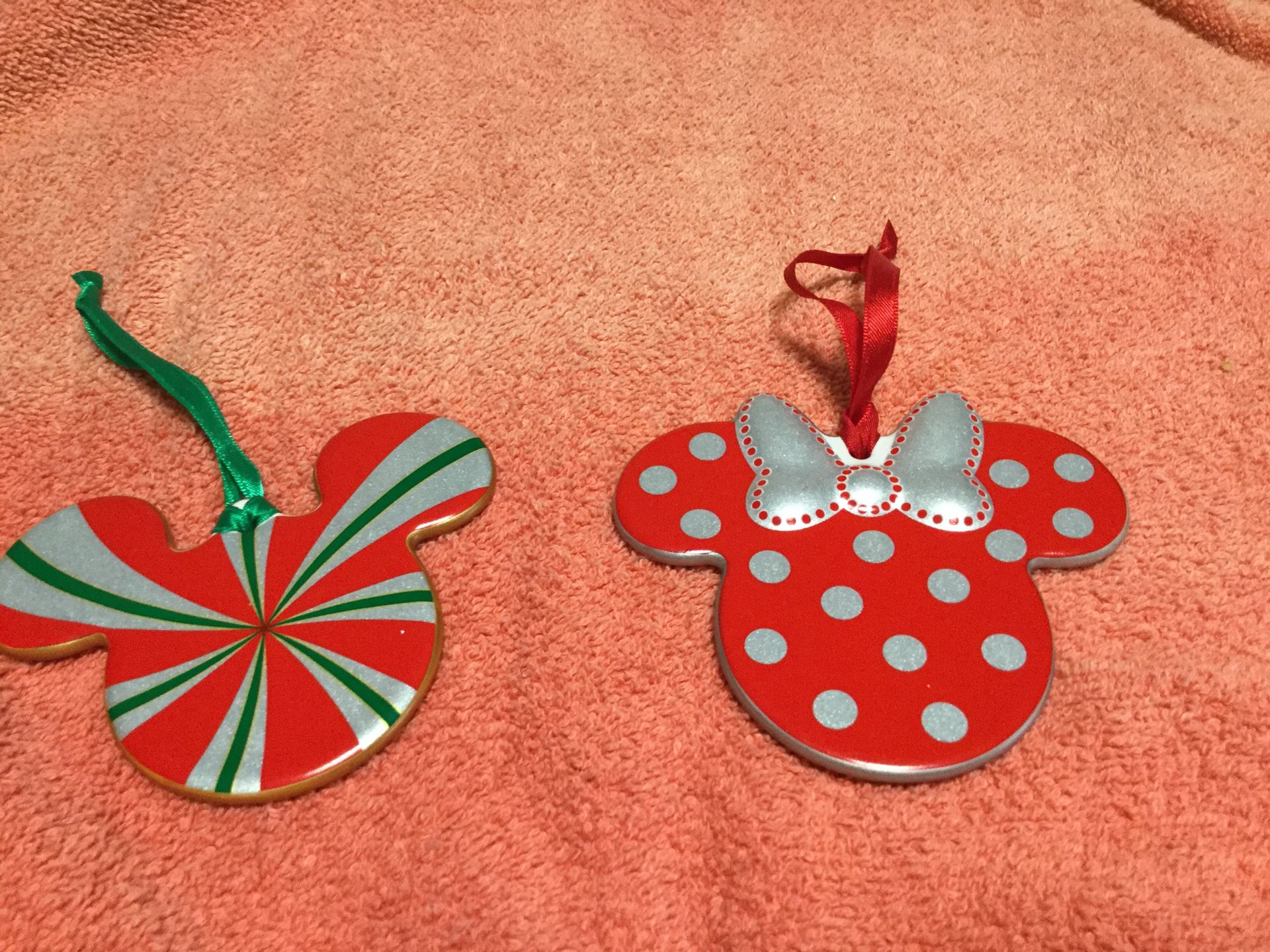 Disney ornaments set of 2