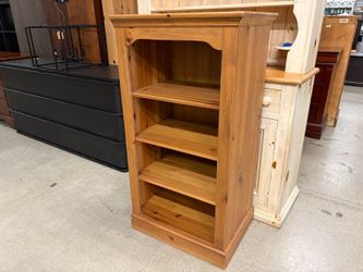 ETHAN ALLEN Knotty Pine Traditional 4-Shelf Bookcase