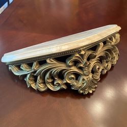 Vintage Hollywood Regency Ornate Large Wall Shelf