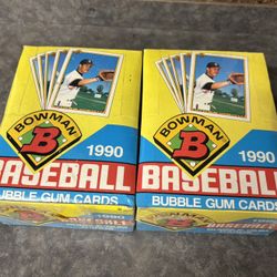 2- 1990 Bowman Factory Sealed Baseball Card Wax Boxes